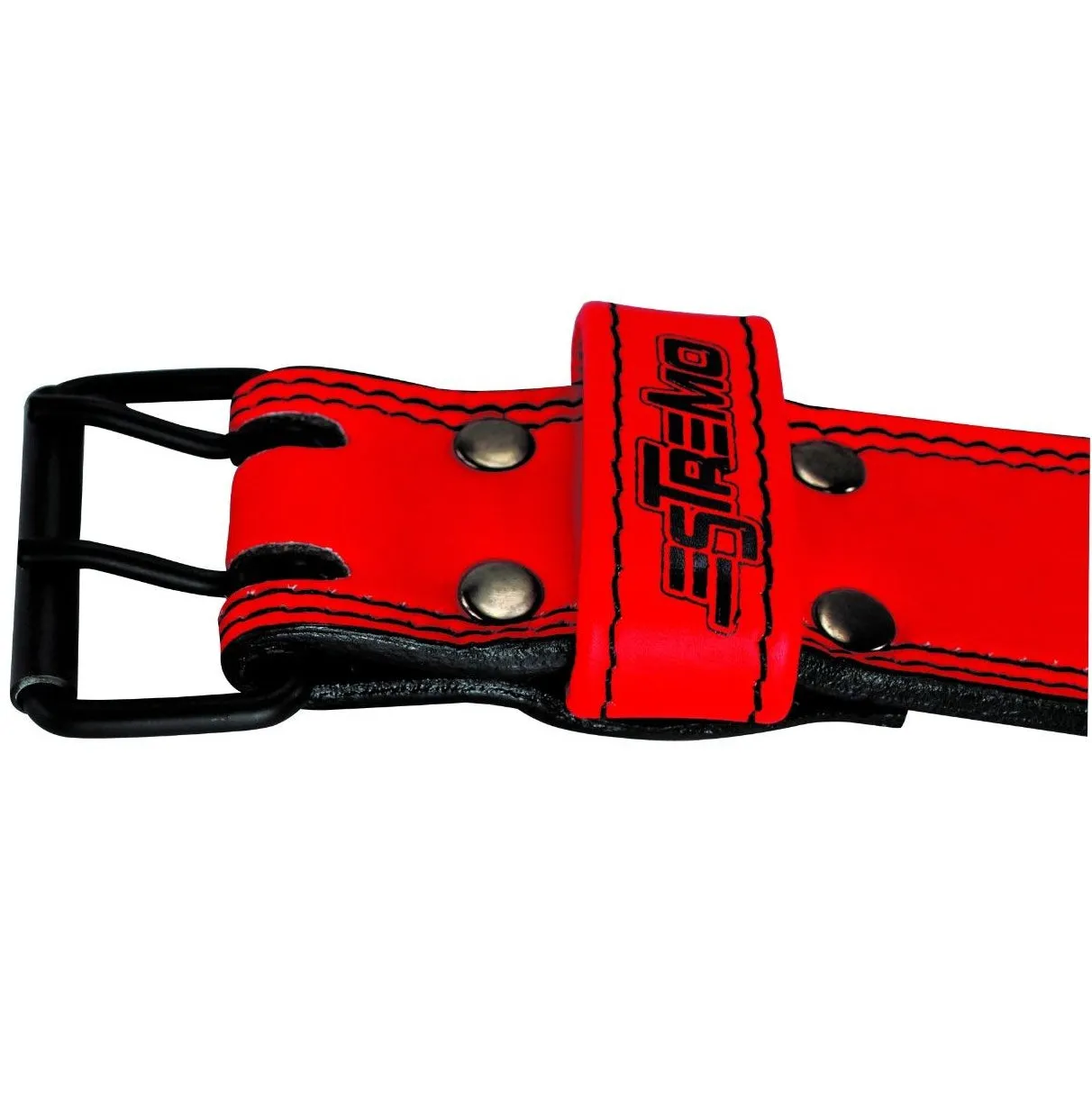 Genuine Leather Weightlifting Belt 4" Wide Red