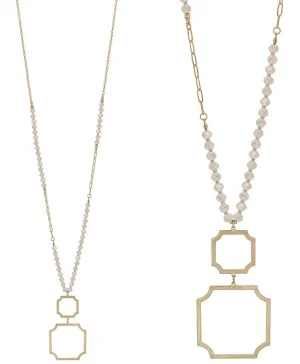 Geo Metal Pendant Necklace