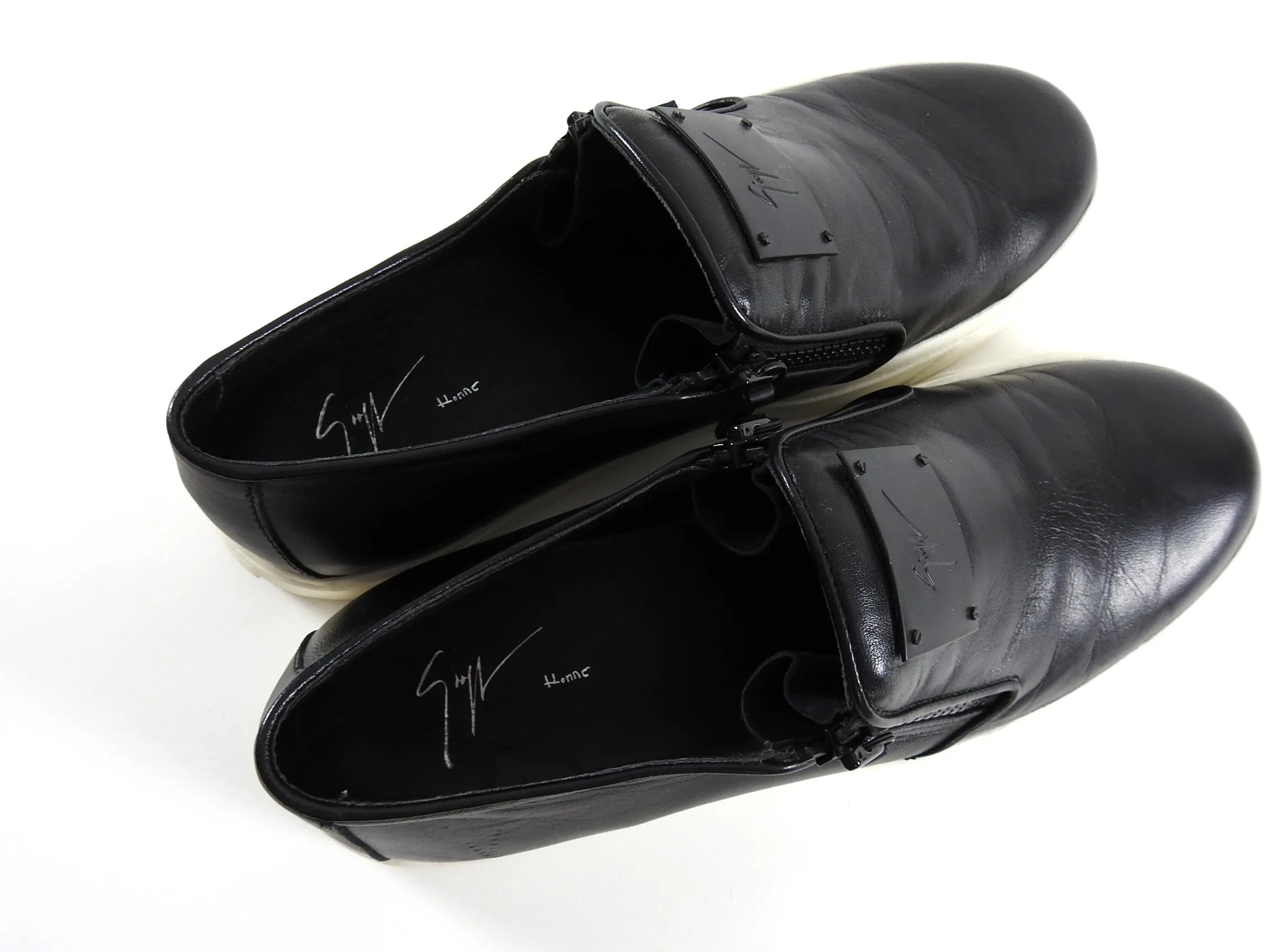 Giuseppe Zanotti Double Zip Black Slip On Sneakers - 13