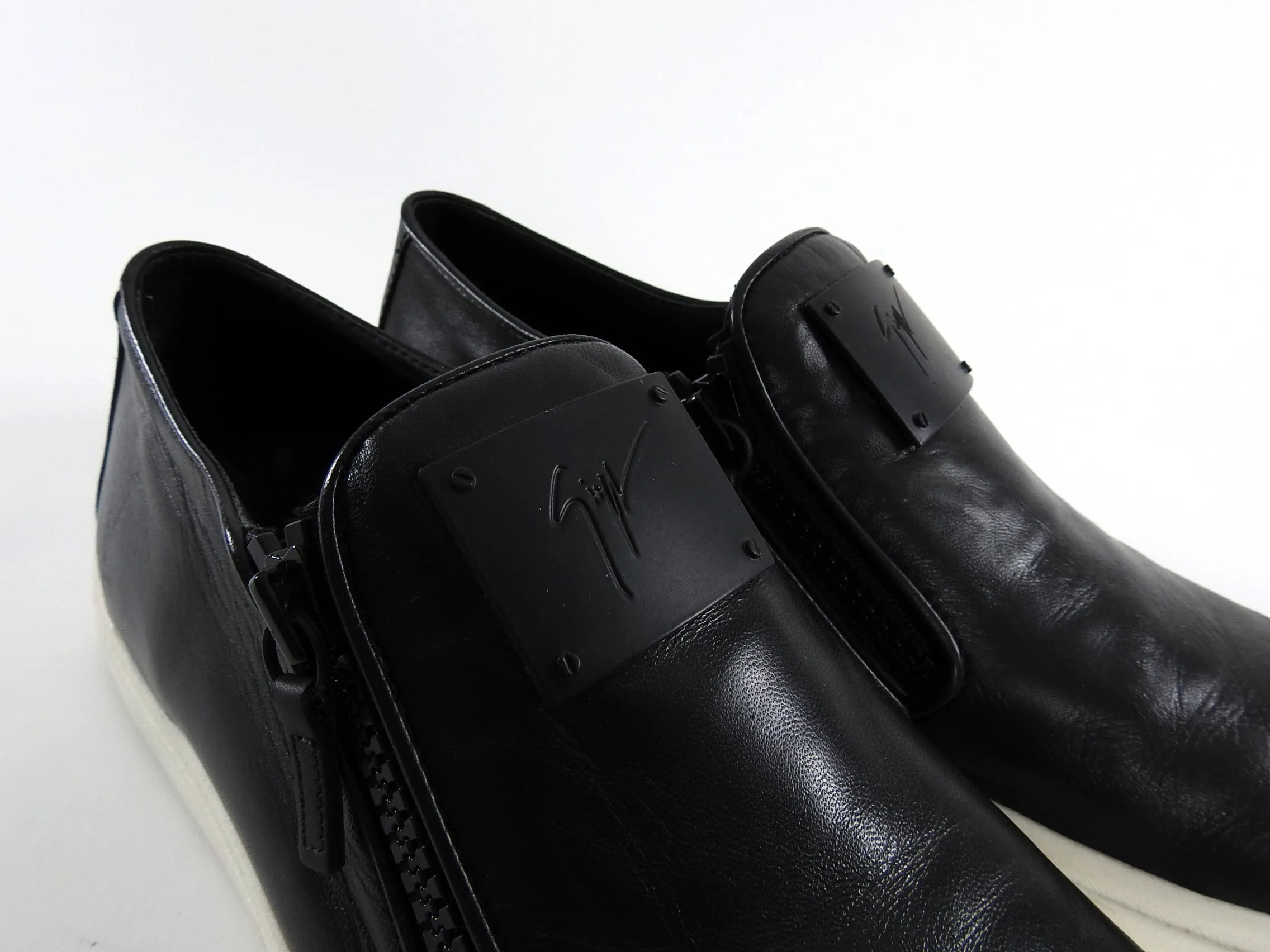 Giuseppe Zanotti Double Zip Black Slip On Sneakers - 13
