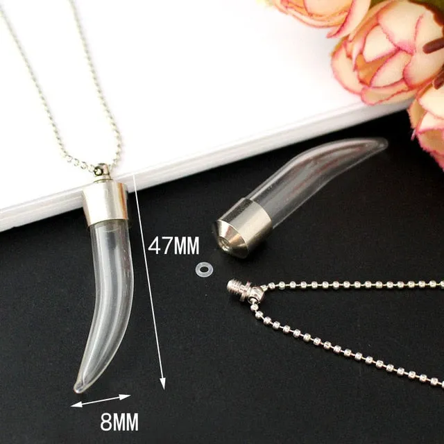 Glass Vial Pendant Cremation Necklaces