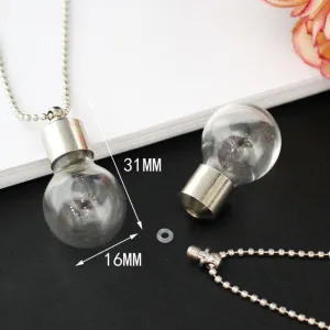 Glass Vial Pendant Cremation Necklaces