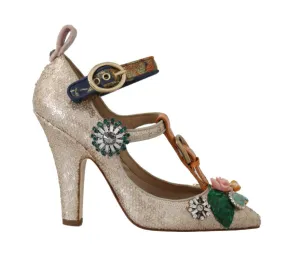 Gold Sequin Crystal Stone Sandal