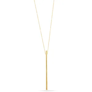 GOLD SKINNY 5"INCHES PENDANT  NECKLACE #3998N