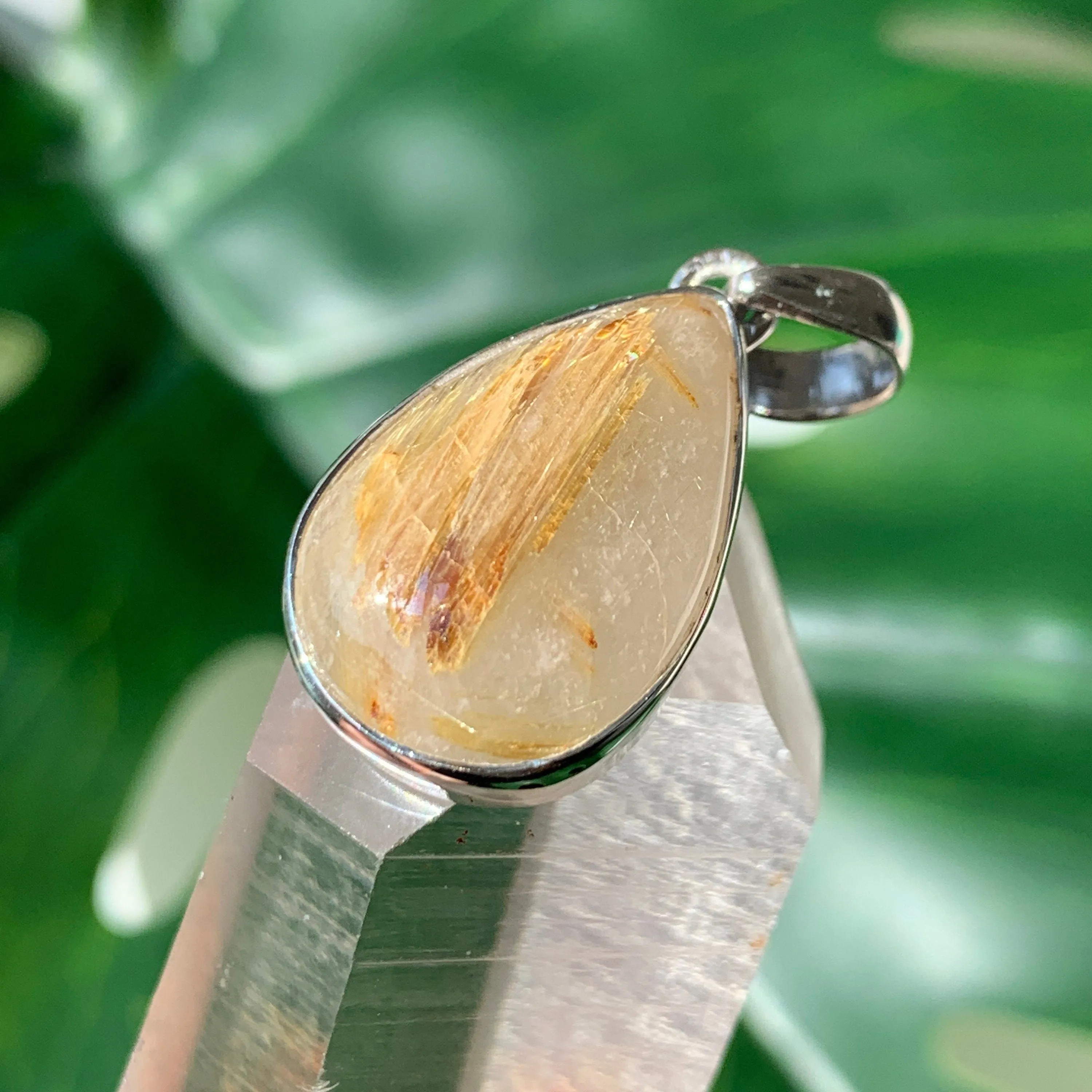 Golden Rutilated Quartz Pendant
