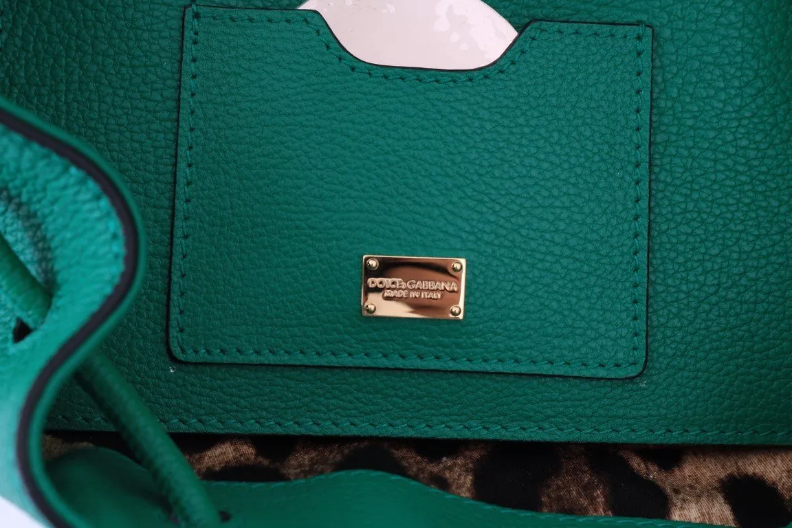 Green SICILY  Leather Backpack Bag