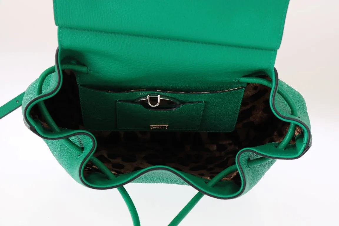 Green SICILY  Leather Backpack Bag