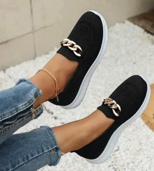 GS Slip-On Air | Ademende damesschoenen voor de zomer met gouden gesp
