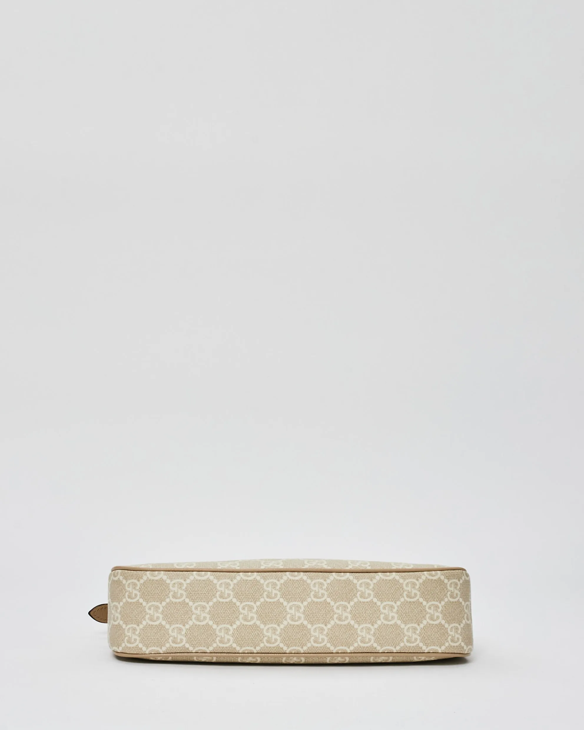 Gucci Beige Monogram Canvas Ophidia Small Shoulder Bag