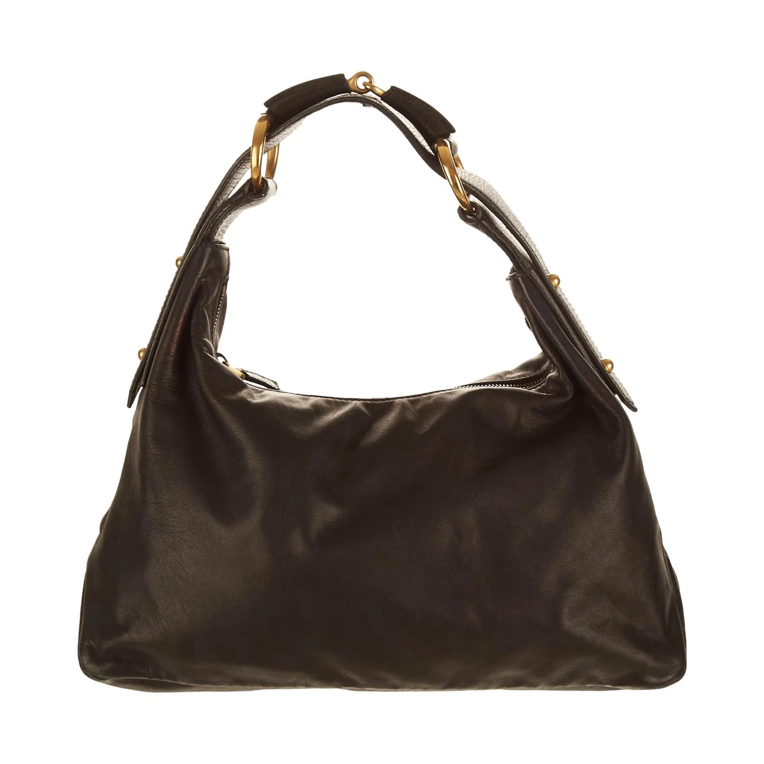 Gucci Black Horsebit Shoulder Bag