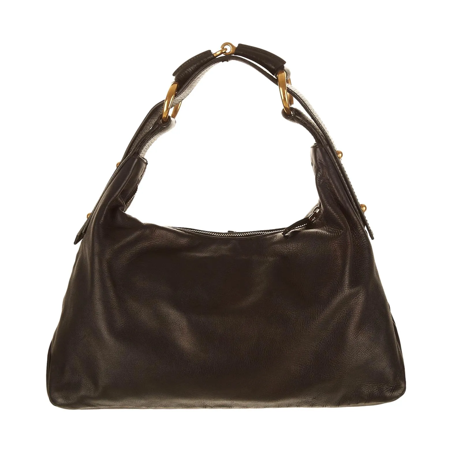 Gucci Black Horsebit Shoulder Bag