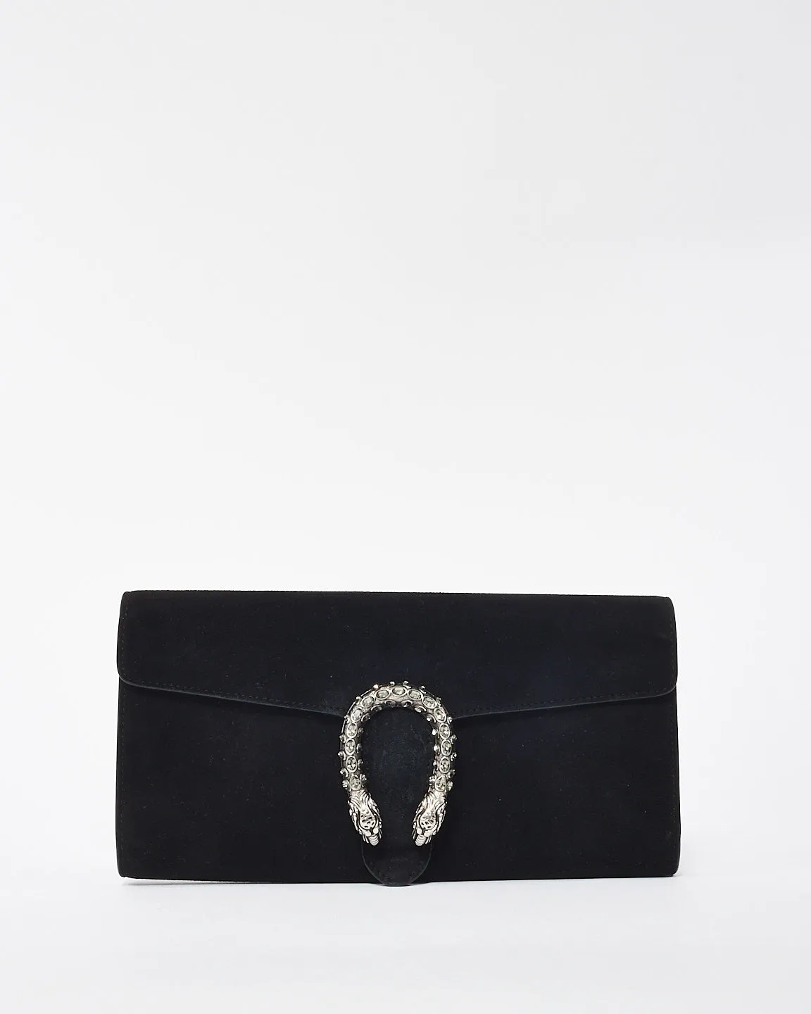 Gucci Black Suede Long Dionysus Clutch