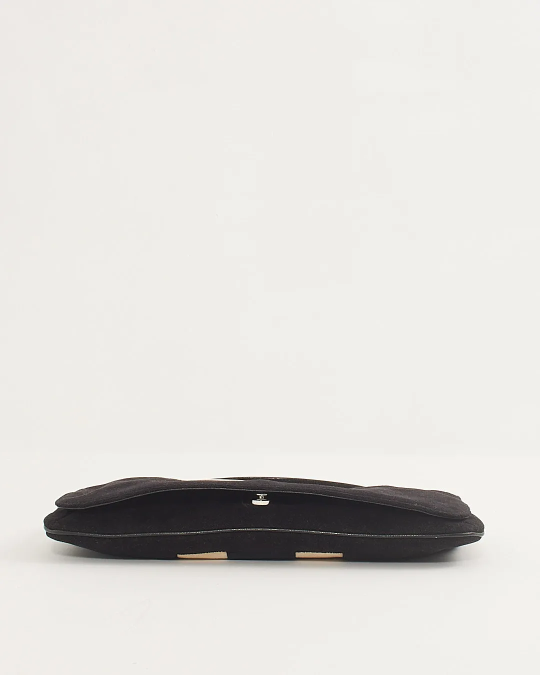 Gucci Black Velvet Interlocking GG Logo Blondie Flap Bag