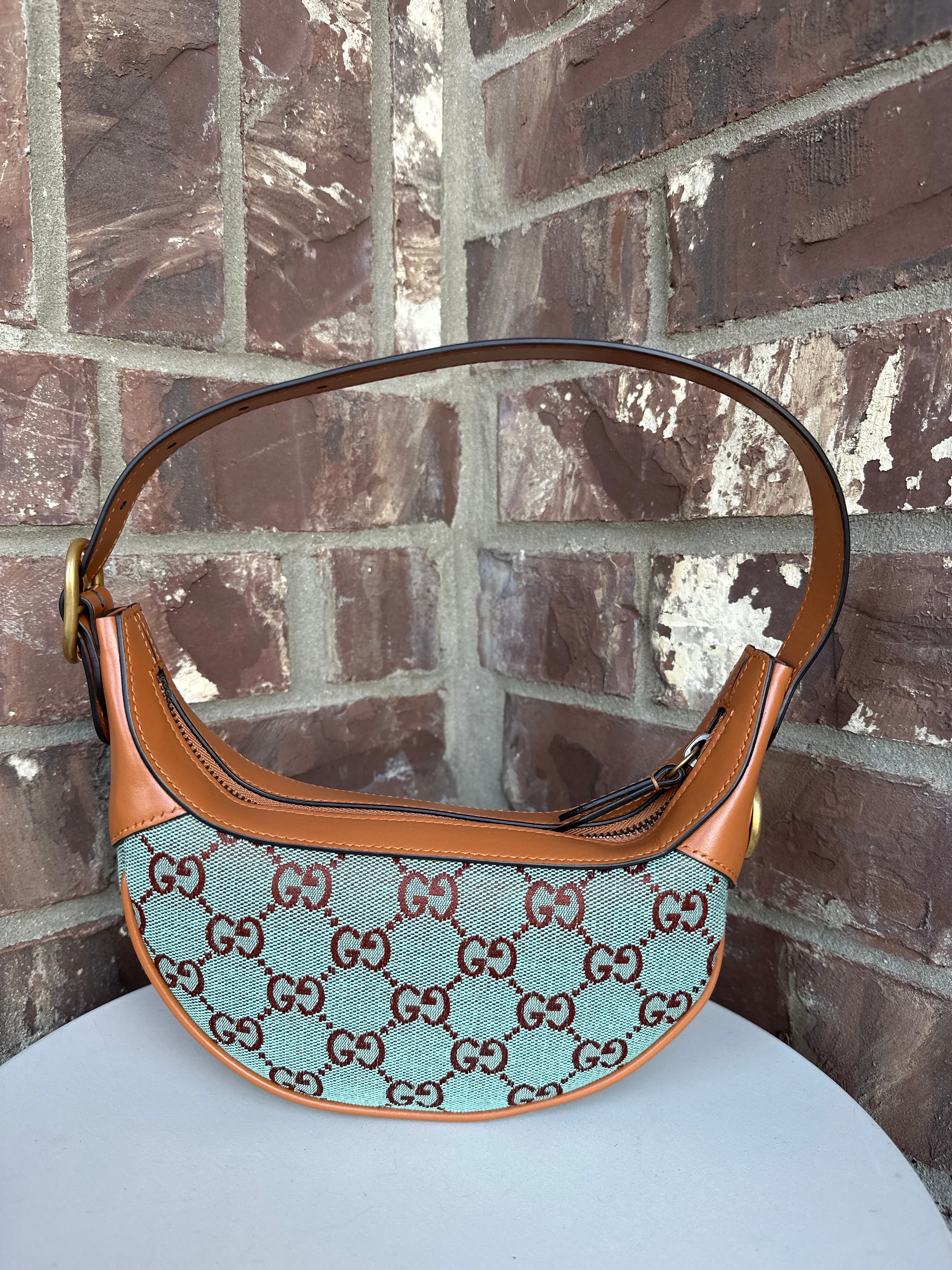 Gucci Ophidia Zip Hobo GG Coated Canvas Mini 79881