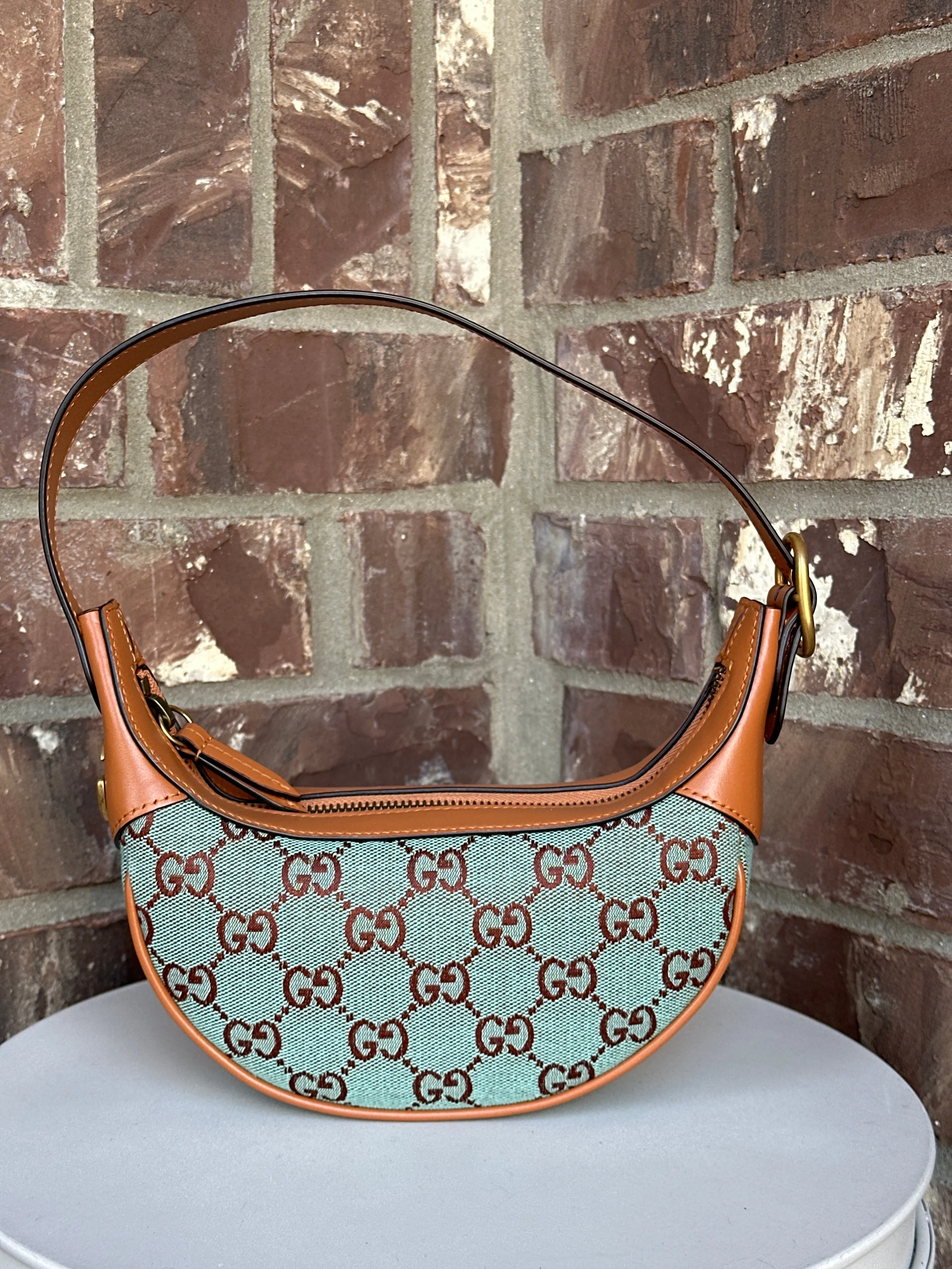 Gucci Ophidia Zip Hobo GG Coated Canvas Mini 79881