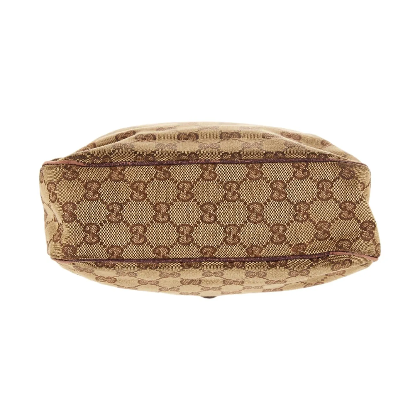 Gucci Purple Logo Canvas Shoulder Bag