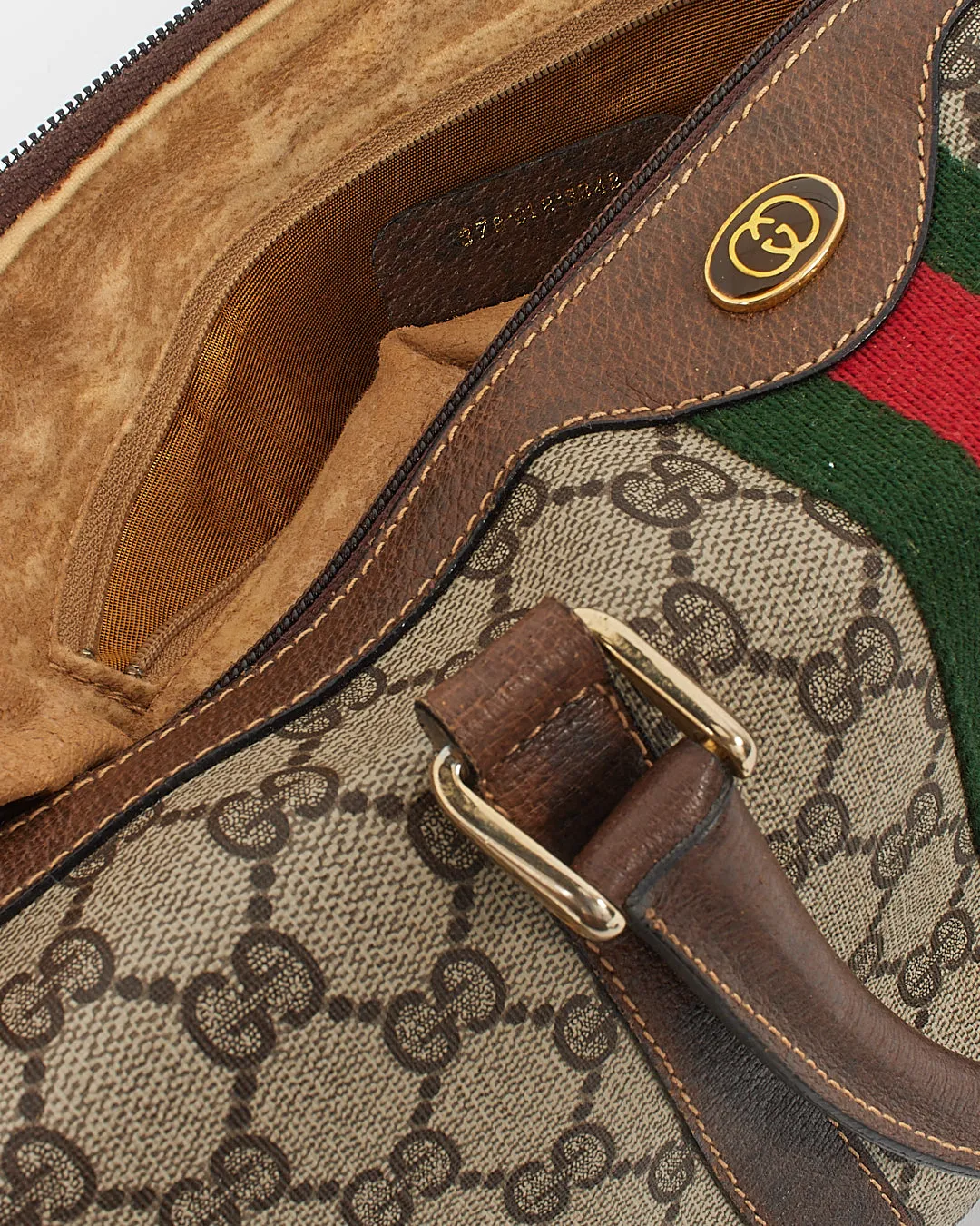 Gucci Vintage GG Supreme Canvas Boston Bag