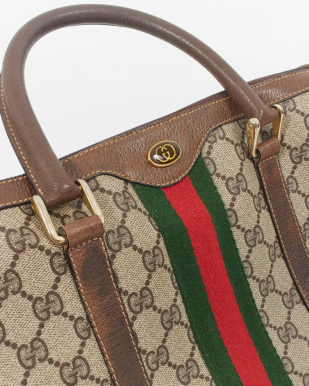 Gucci Vintage GG Supreme Canvas Boston Bag