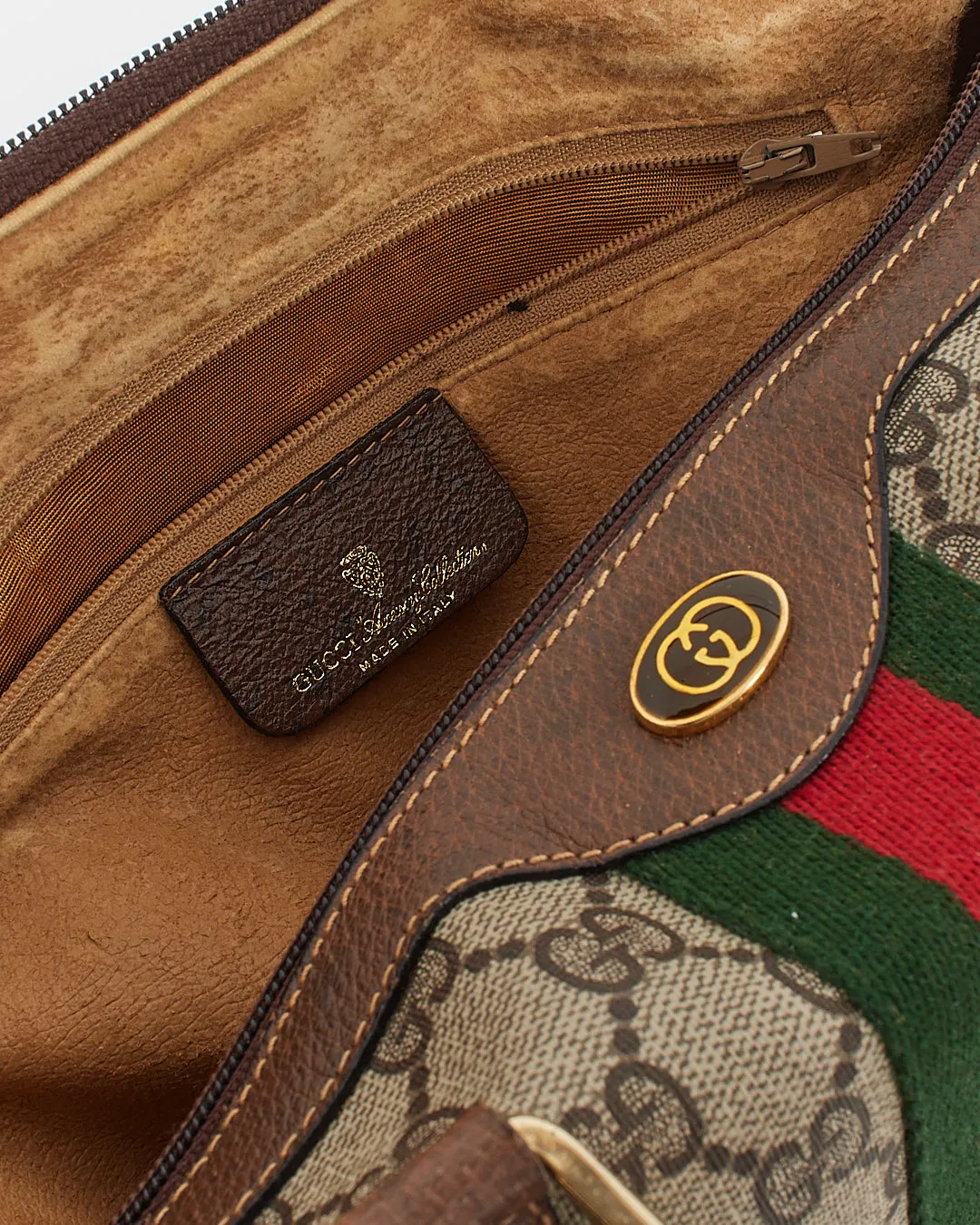 Gucci Vintage GG Supreme Canvas Boston Bag