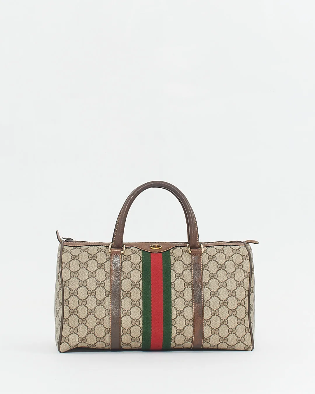 Gucci Vintage GG Supreme Canvas Boston Bag