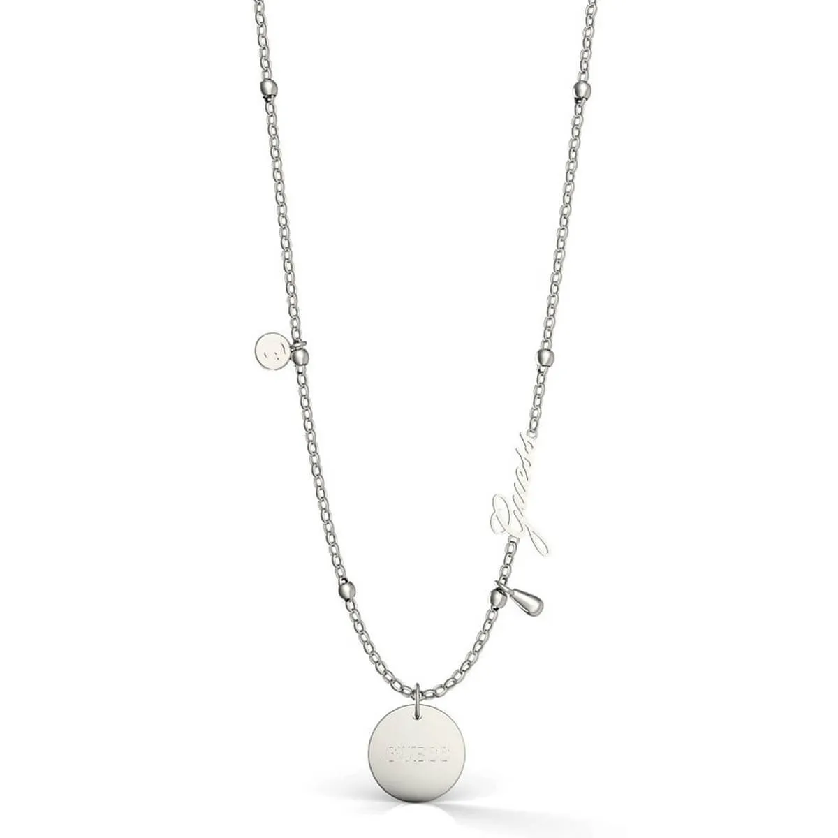 Guess Silver Peony Necklace