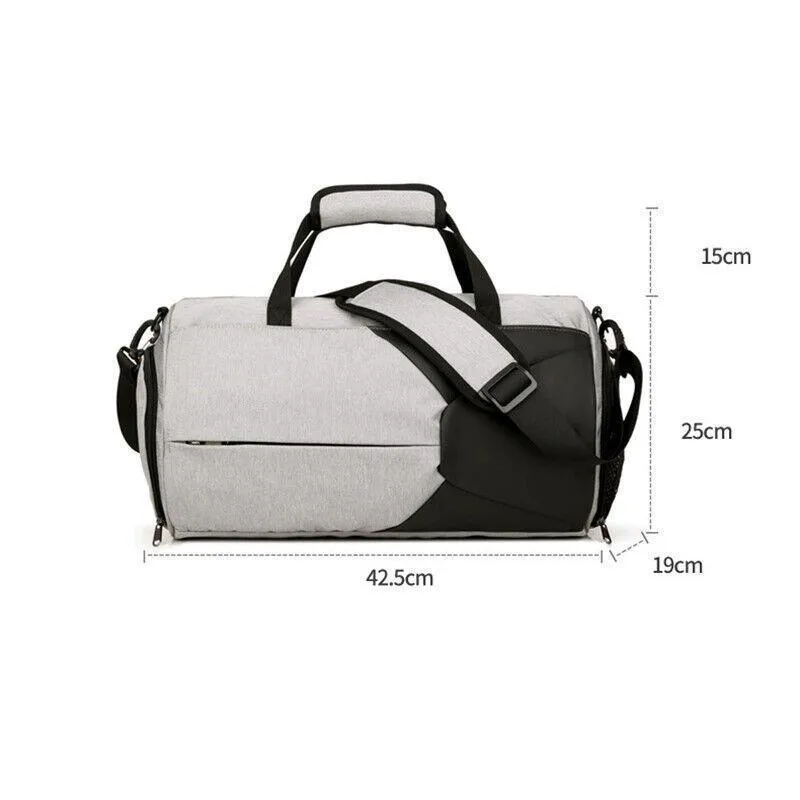 Gym Duffel Bags 30L Canvas Travel Bag Waterproof Fitness Shoes Compartment Shoe