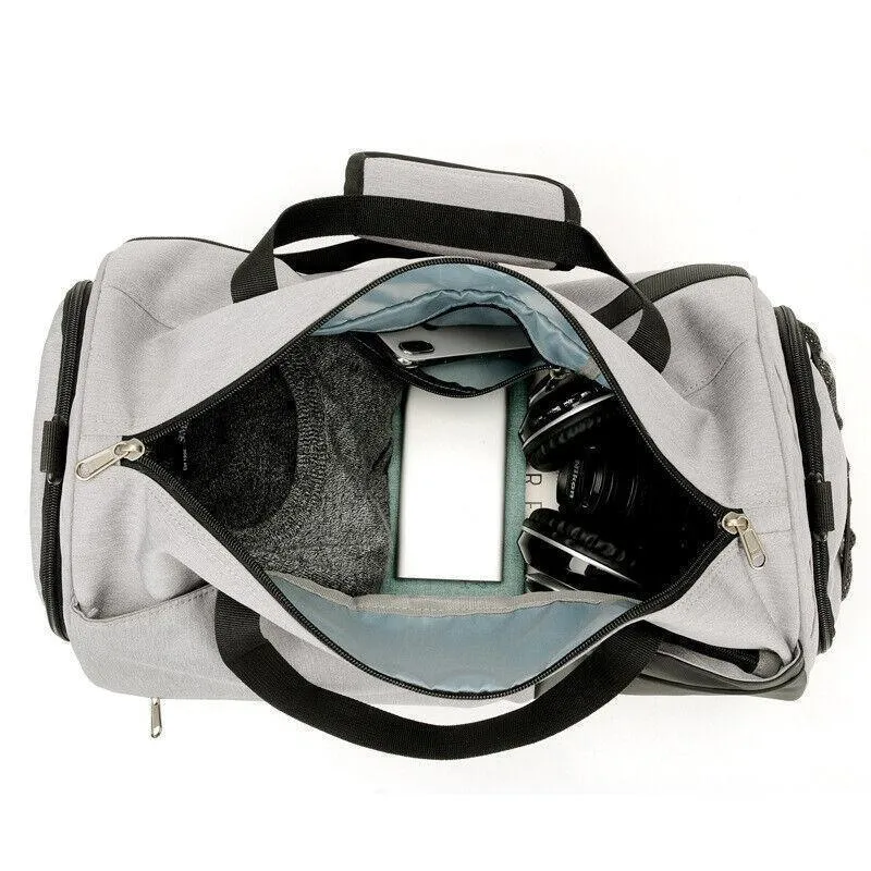Gym Duffel Bags 30L Canvas Travel Bag Waterproof Fitness Shoes Compartment Shoe