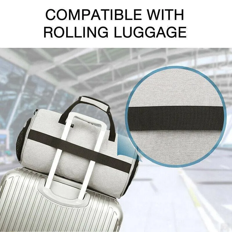 Gym Duffel Bags 30L Canvas Travel Bag Waterproof Fitness Shoes Compartment Shoe