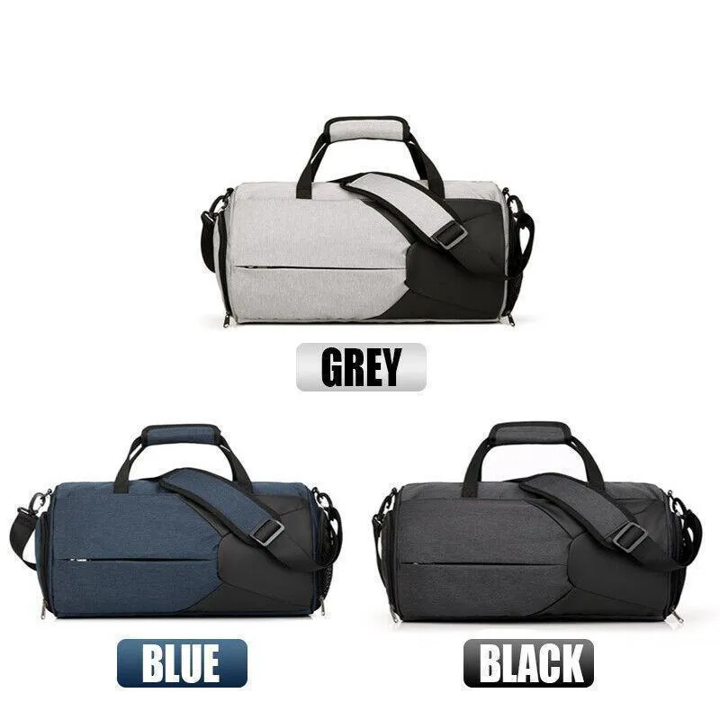 Gym Duffel Bags 30L Canvas Travel Bag Waterproof Fitness Shoes Compartment Shoe