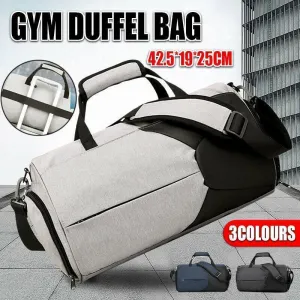 Gym Duffel Bags 30L Canvas Travel Bag Waterproof Fitness Shoes Compartment Shoe