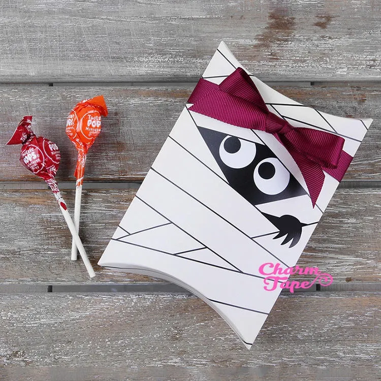 Halloween Gift Box, Pillow Boxes For Candy, Treat - Favors Bags Set of 4 PB001 14x10cm