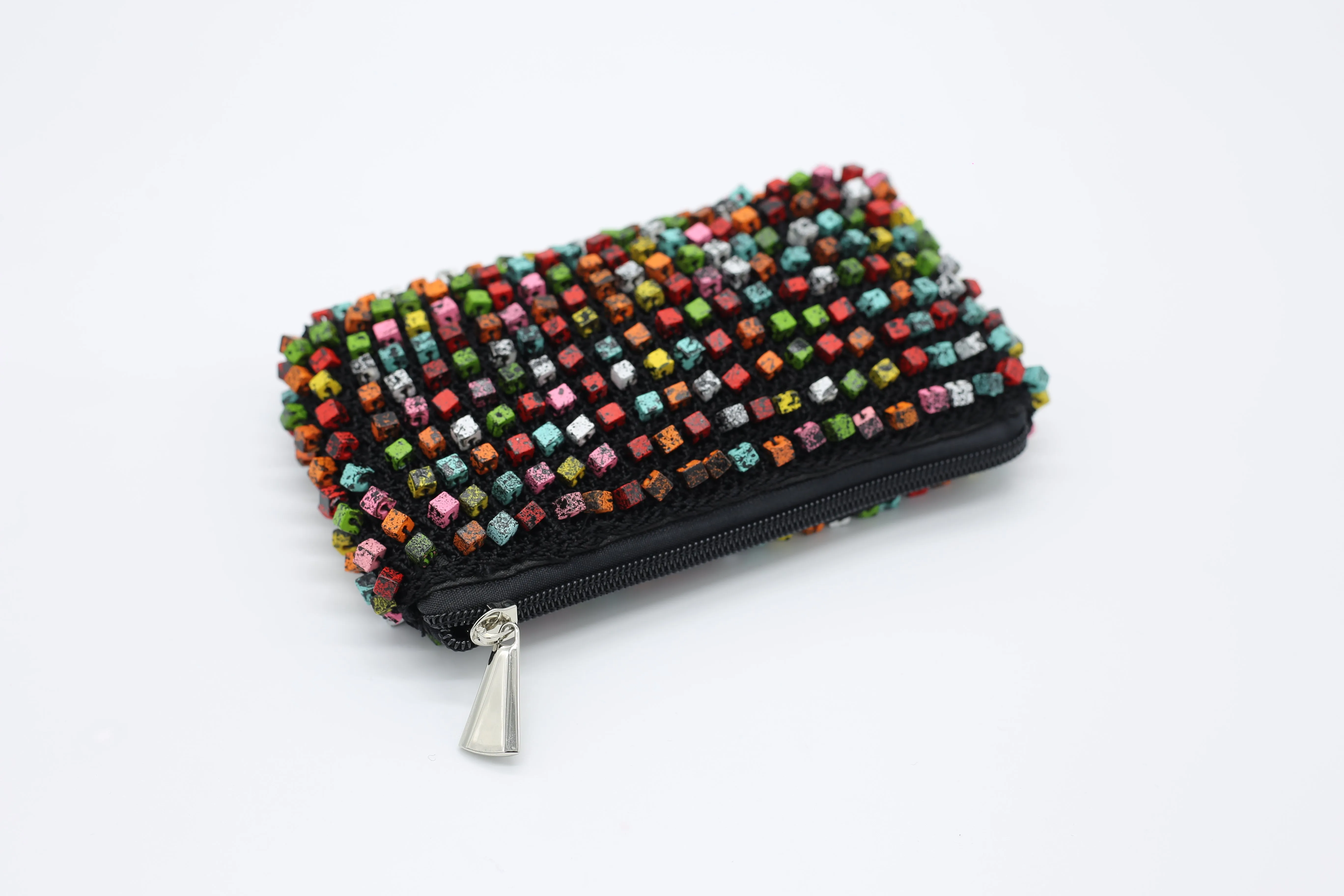 Hand-crocheted Beads Bag - Small - Hand-painted