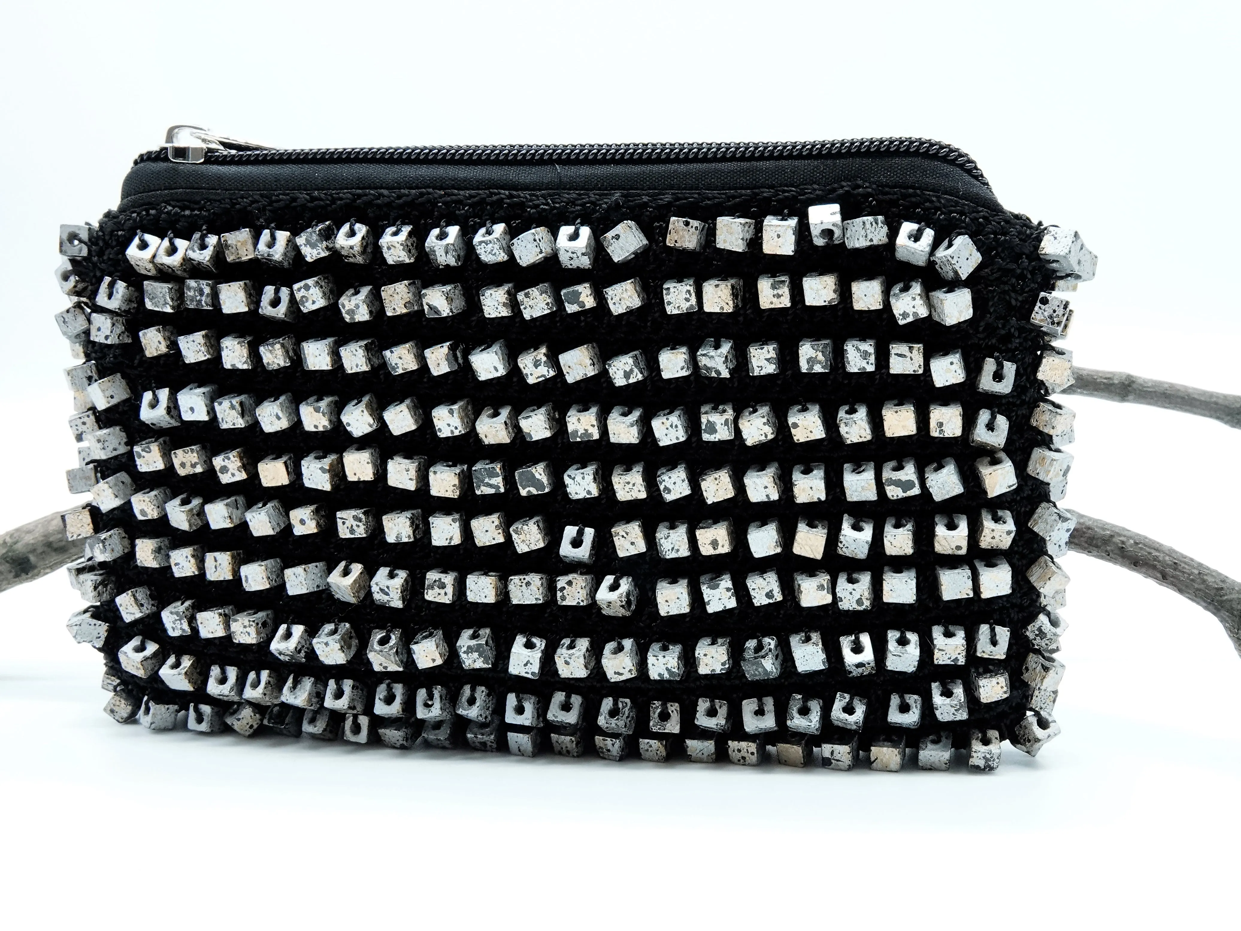 Hand-crocheted Beads Bag - Small - Hand-painted