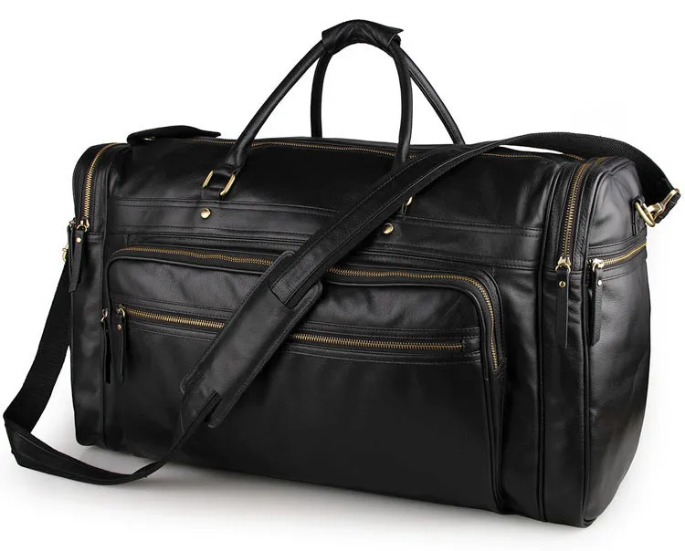 Handmade Full Grain Leather Mens Duffle Bag, Leather Travel Bag, Weekender Bag