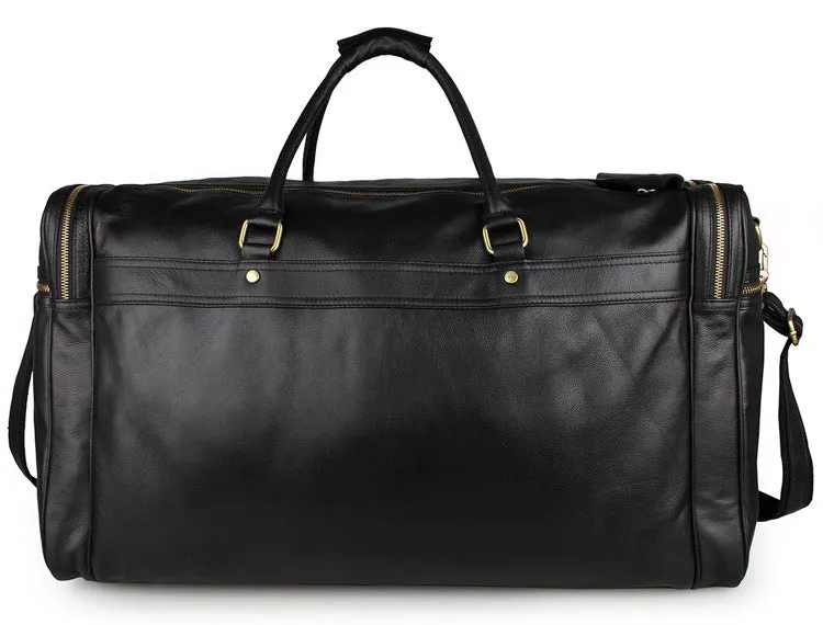 Handmade Full Grain Leather Mens Duffle Bag, Leather Travel Bag, Weekender Bag