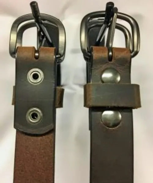 Handmade Men's Solid Leather Belts - 1 1/4 Inch, Sizes 30-48