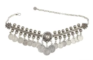 Handmade Pewter Coin Choker - ZNY004
