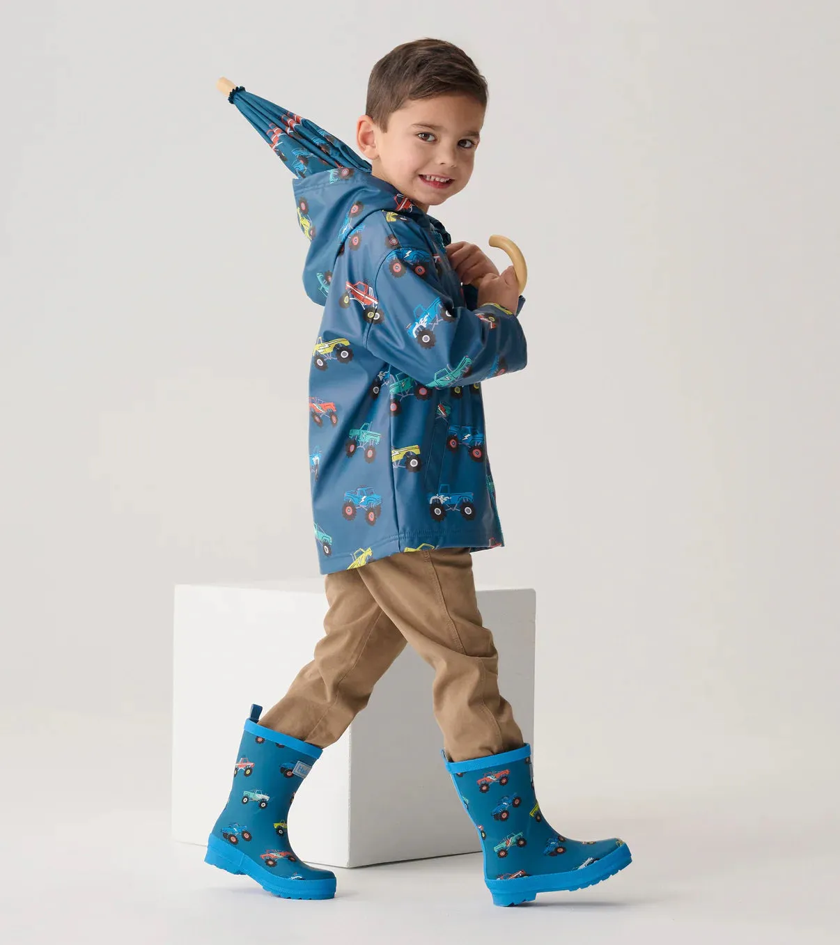 Hatley Boys Matte Rain Boots - Monster Trucks