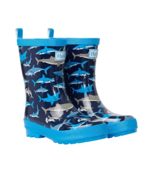 Hatley Kids Shiny Rain Boots - Shark School