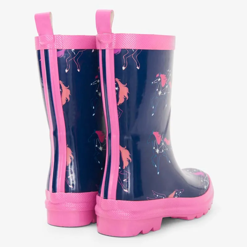 Hatley Shiny Rainboots - Pegasus Constellations