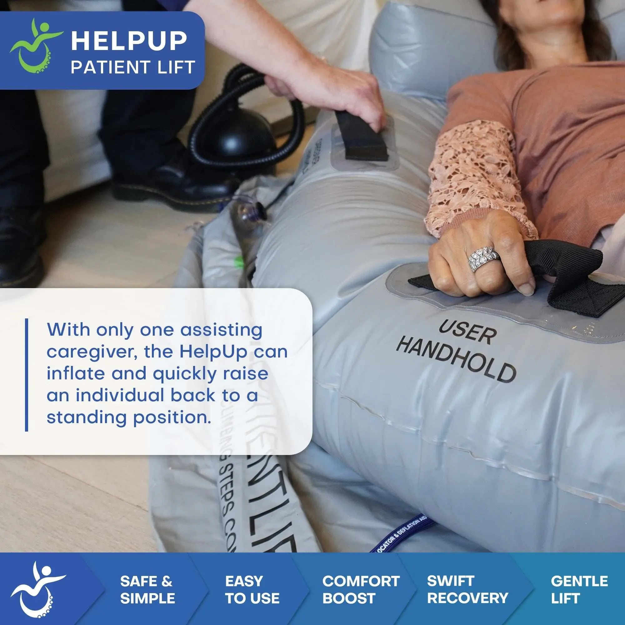 HelpUp Fall Recovery Patient Lift Safe Portable Floor Lift Assist Device
