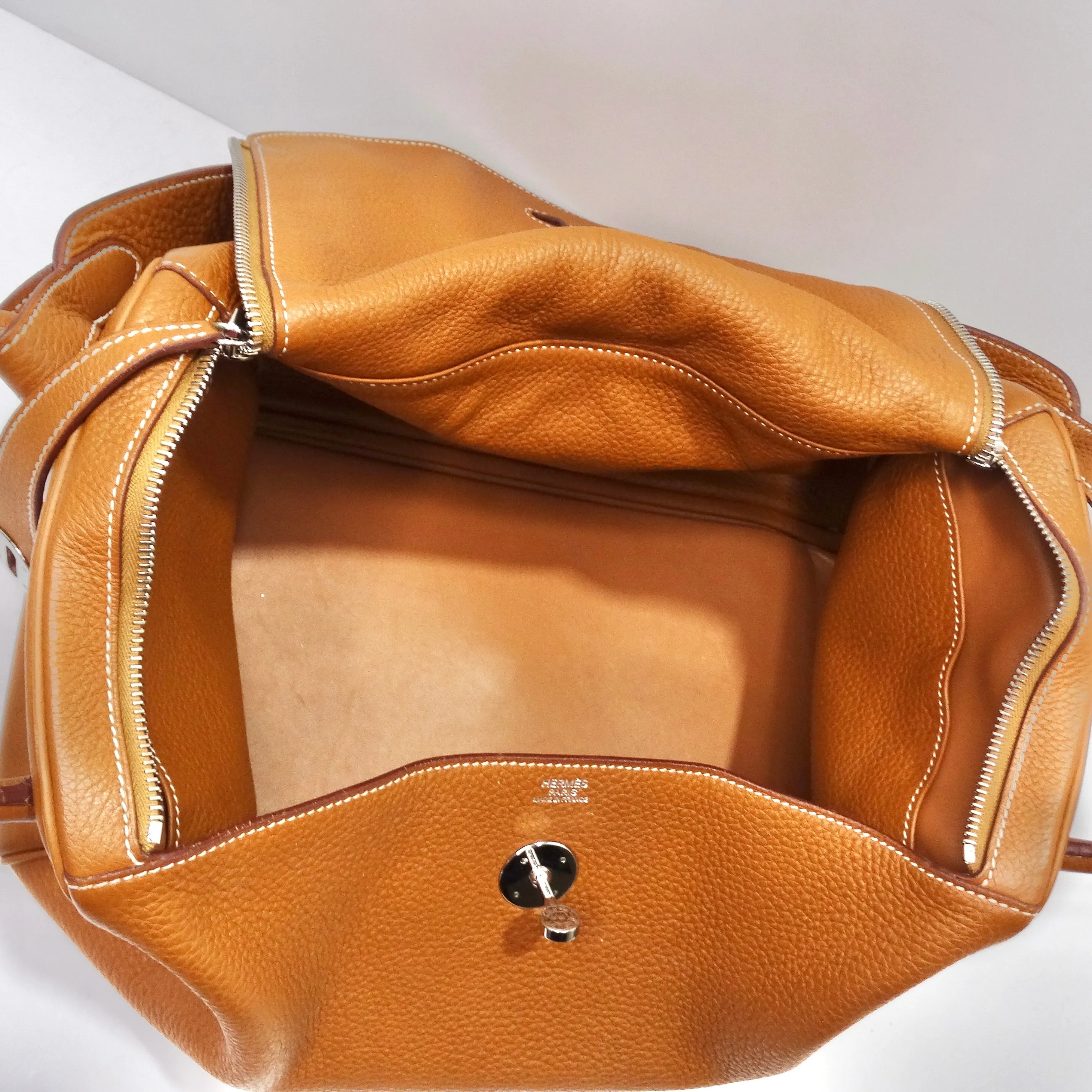 Hermès Lindy 34 Gold Clemence Leather Shoulder Bag
