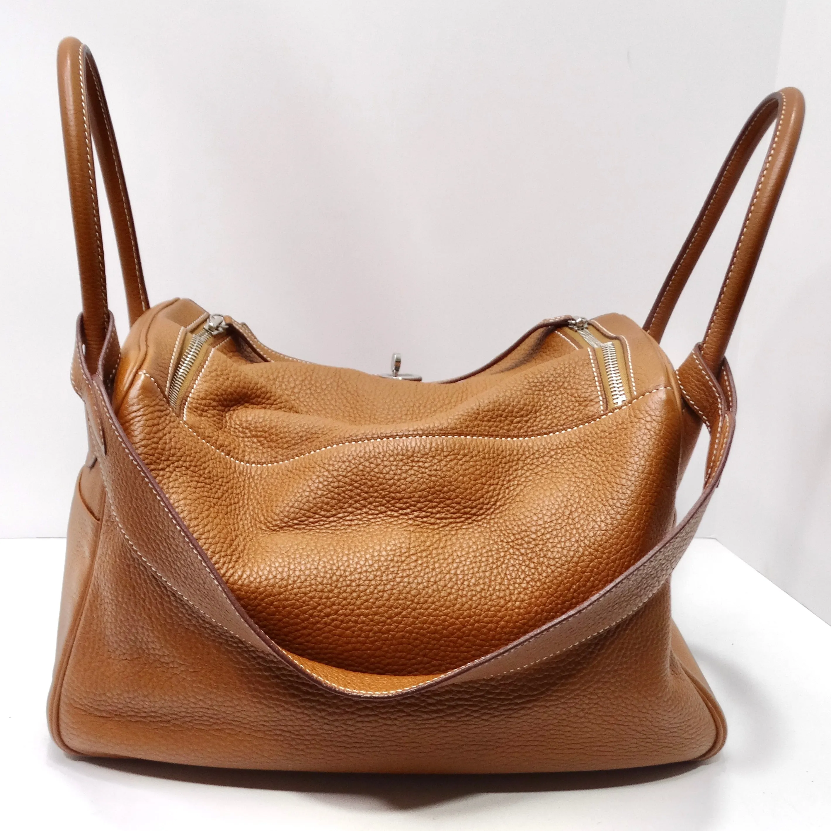 Hermès Lindy 34 Gold Clemence Leather Shoulder Bag