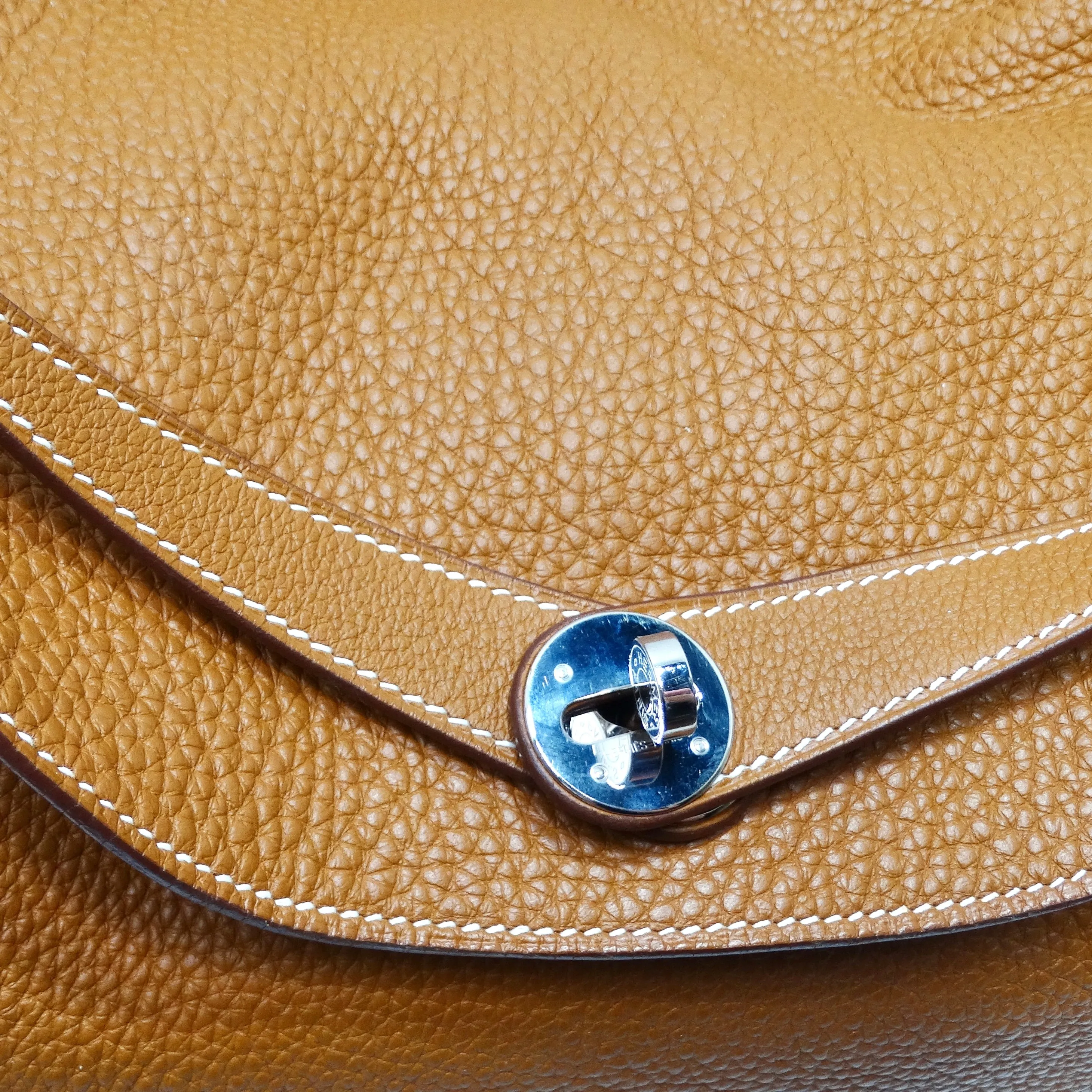 Hermès Lindy 34 Gold Clemence Leather Shoulder Bag