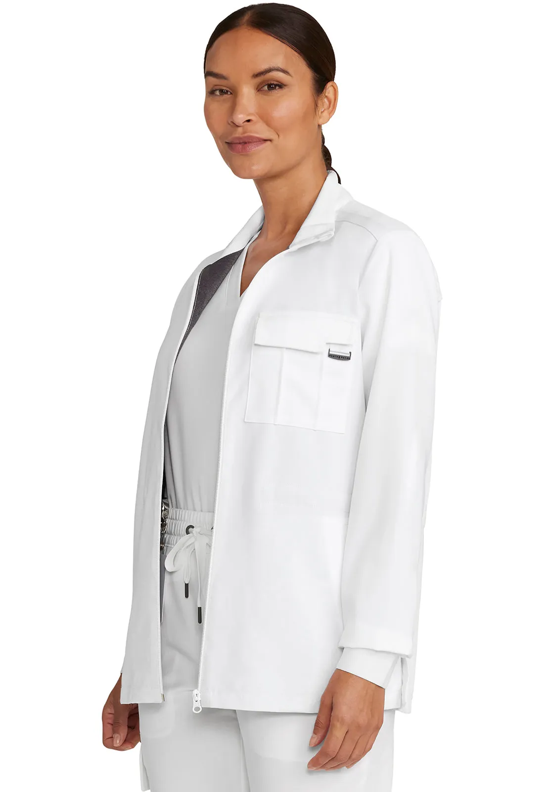 HH Quest HH360 Women's Zip Front Utility Jacket White Gardenia