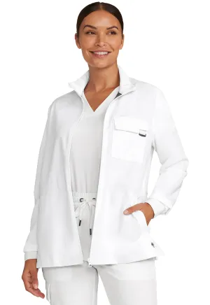HH Quest HH360 Women's Zip Front Utility Jacket White Gardenia