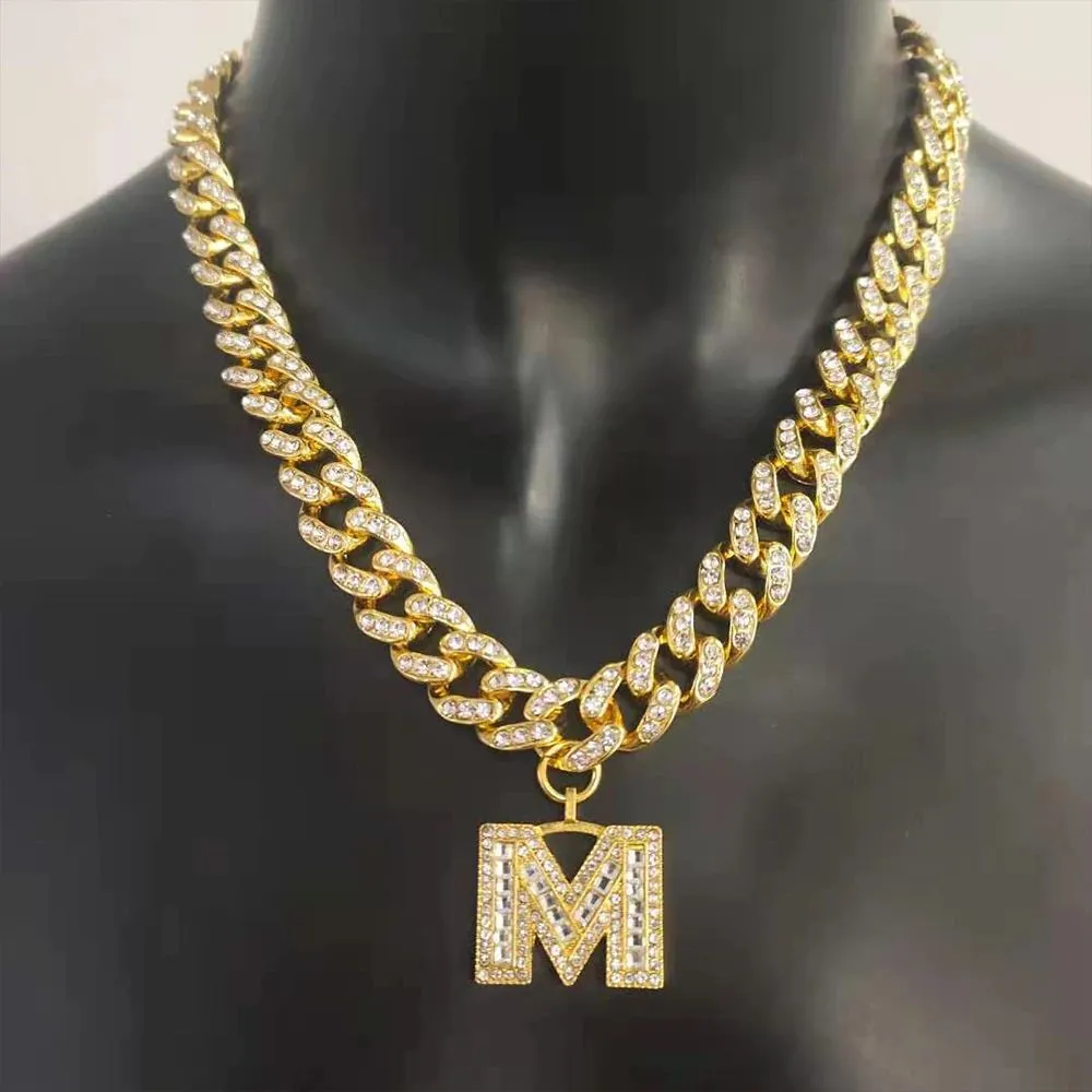 Hip Hop Letter Necklace Stainless Steel for Women