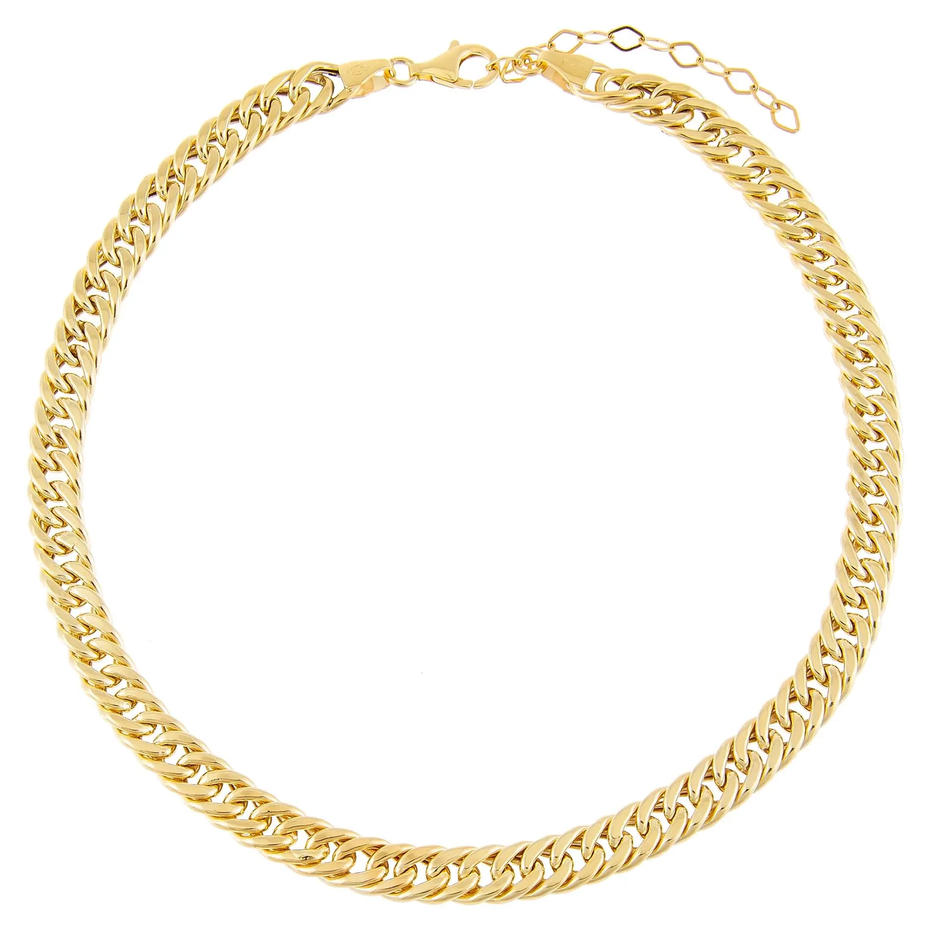 Hollow Double Curb Chain Choker