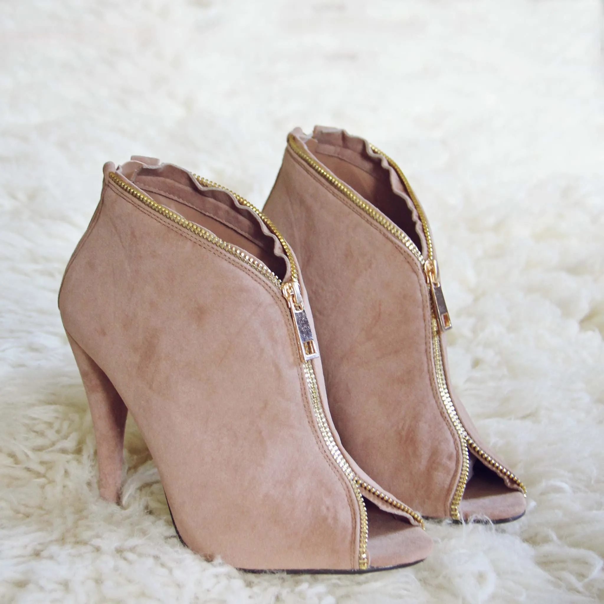 Honey Suede Heels