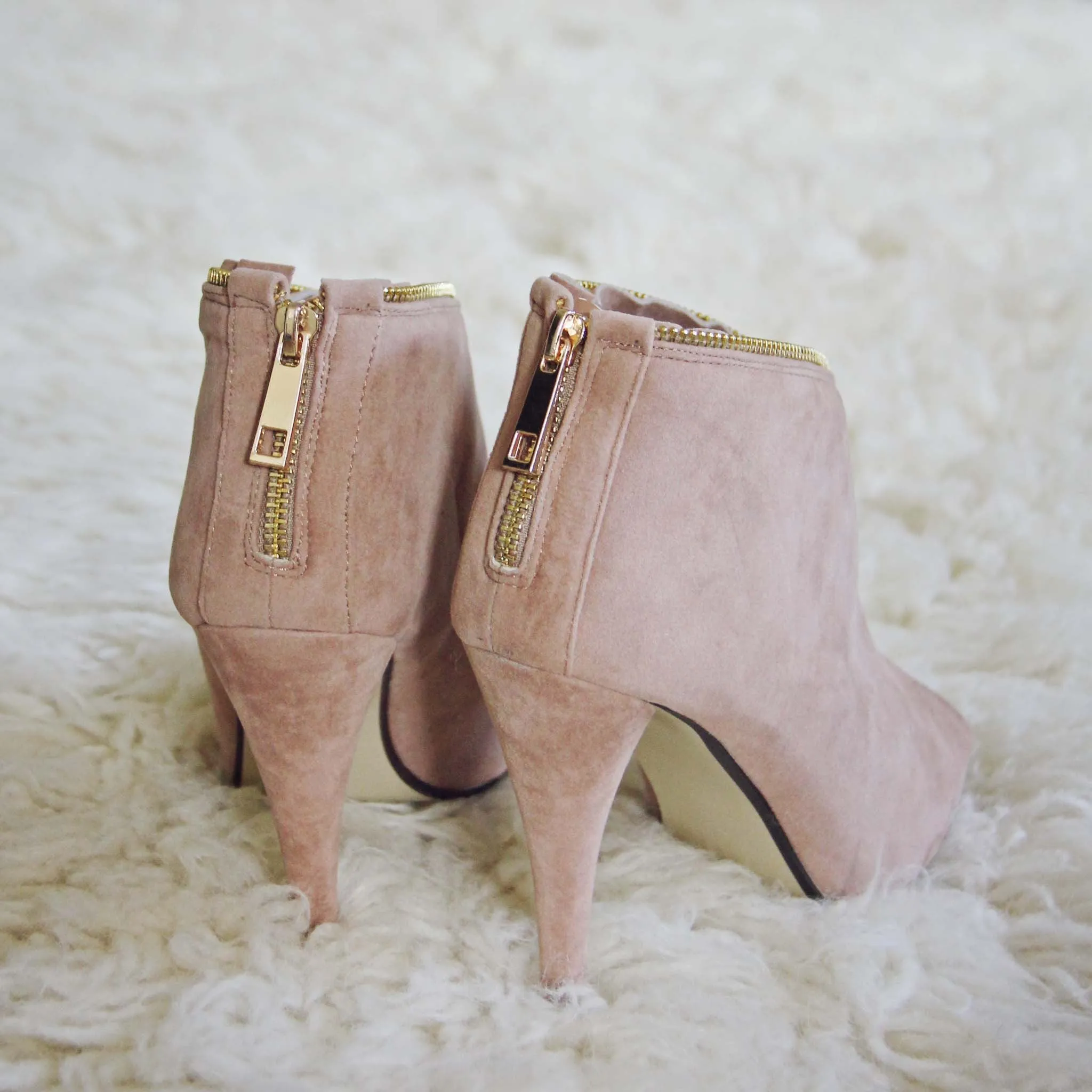 Honey Suede Heels